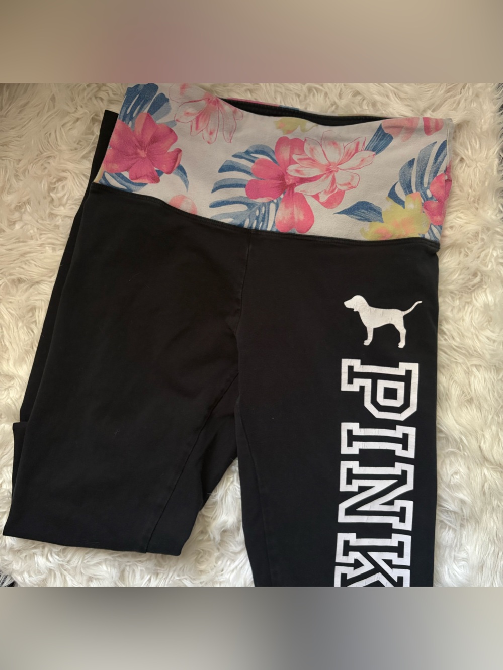 Victoria's Secret PINK Tropical Hibiscus Floral Skinny Yoga Pants